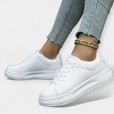 Alisa | Biele kožené sneakers