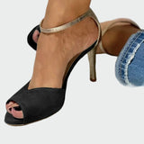 Liana | Elegant Sandals with Metallic Strap
