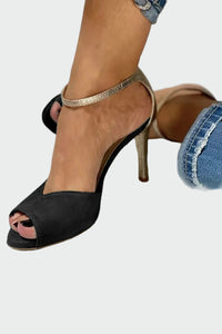 Liana | Elegant Sandals with Metallic Strap