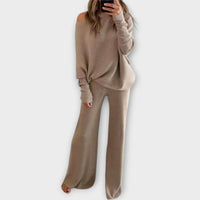 Estelle | Pletený komplet s voľnými nohavicami a oversized svetrom