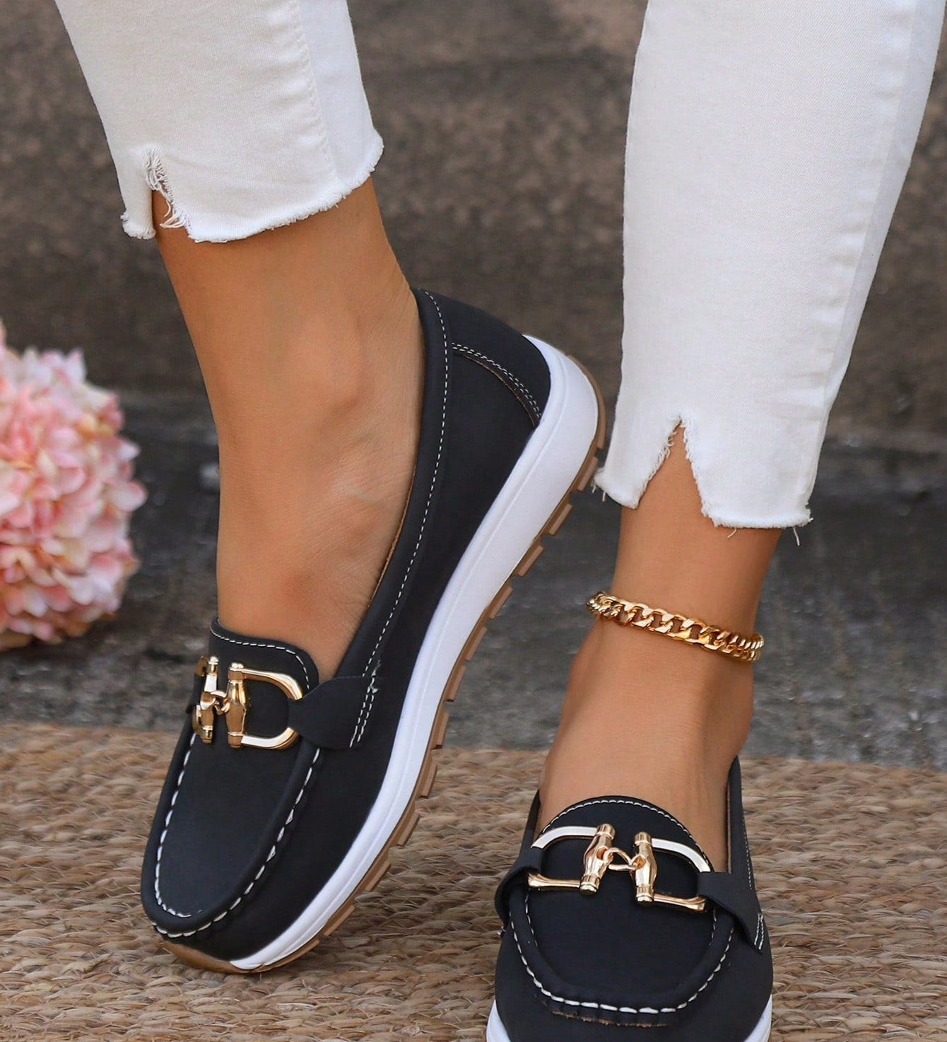 Ellie | Shimmering Lame Sanga Loafers