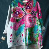 Skylar | Retro Floral Print T-Shirt