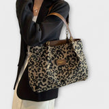 Krista | Leopard Print Canvas Basket