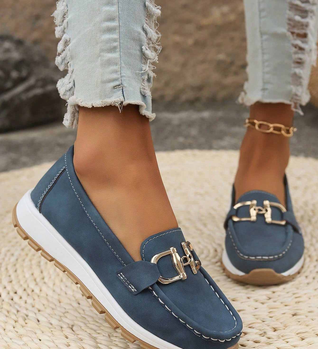 Ellie | Shimmering Lame Sanga Loafers