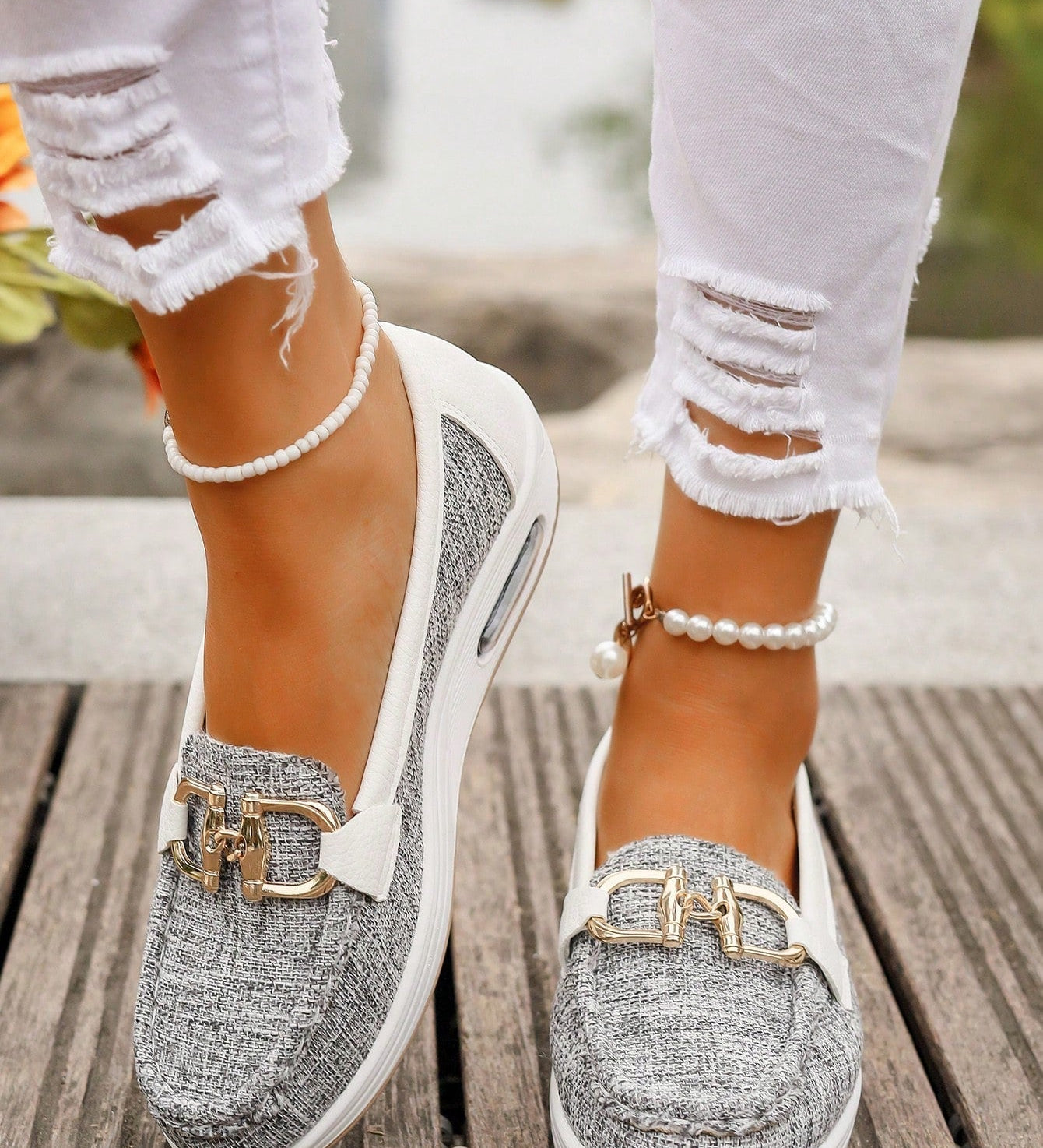 Ellie | Shimmering Lame Sanga Loafers