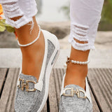 Ellie | Shimmering Lame Sanga Loafers