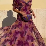 Louise | Elegantné Maxi Šaty s V-výstrihom