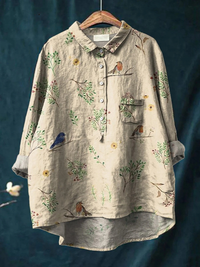 Lorelai | Oksad a Robin Lindude Patterned Women's Casual Shirt