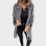 Maris | Wrap with Knitted Fringes