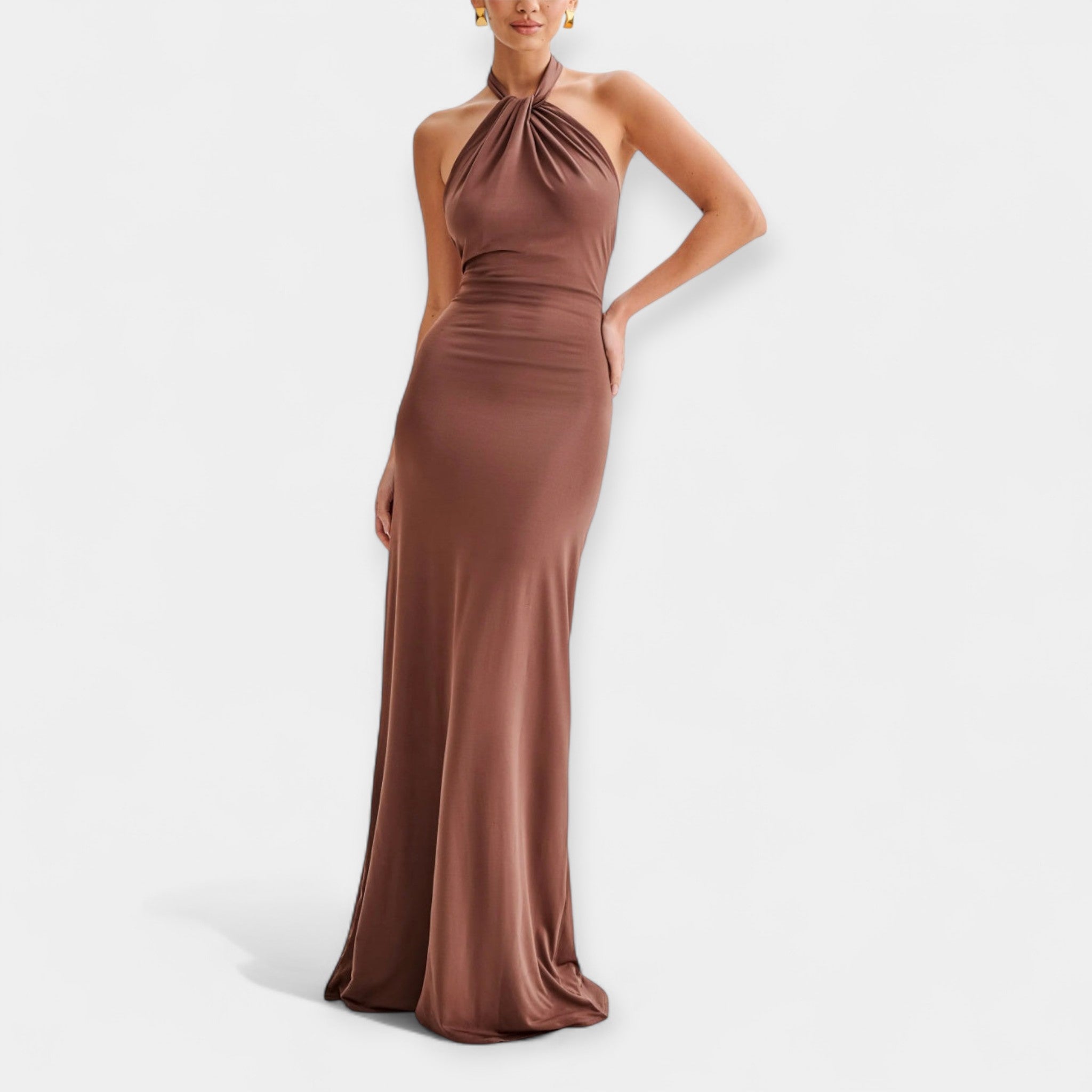 Filipa | Maxi Dress with Neckline and Draping