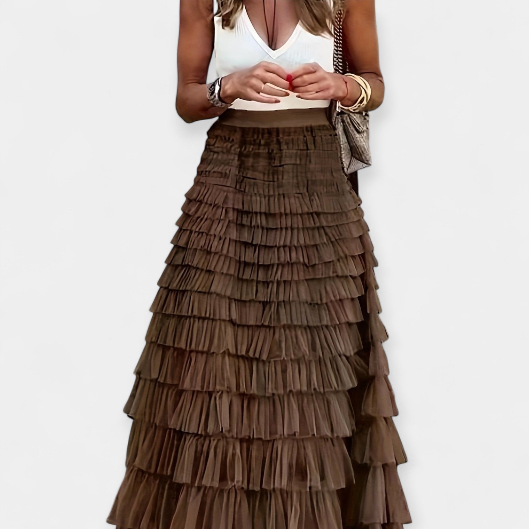 Nina | Boho sukňa s rybárskym lemom