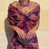 Louise | Elegantné Maxi Šaty s V-výstrihom a Šarmom