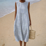 Comfortable Summer Dress Without Sleeves