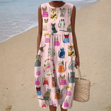 Comfortable Summer Dress Without Sleeves