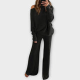 Estelle | Pletený komplet s voľnými nohavicami a oversized svetrom