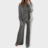 Estelle | Pletený komplet s voľnými nohavicami a oversized svetrom
