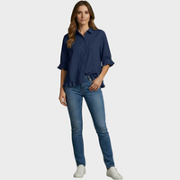 Frieda | Elegantná riasená bavlnená blúzka