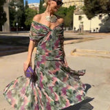 Louise | Elegantné Maxi Šaty s V-výstrihom a Šarmom