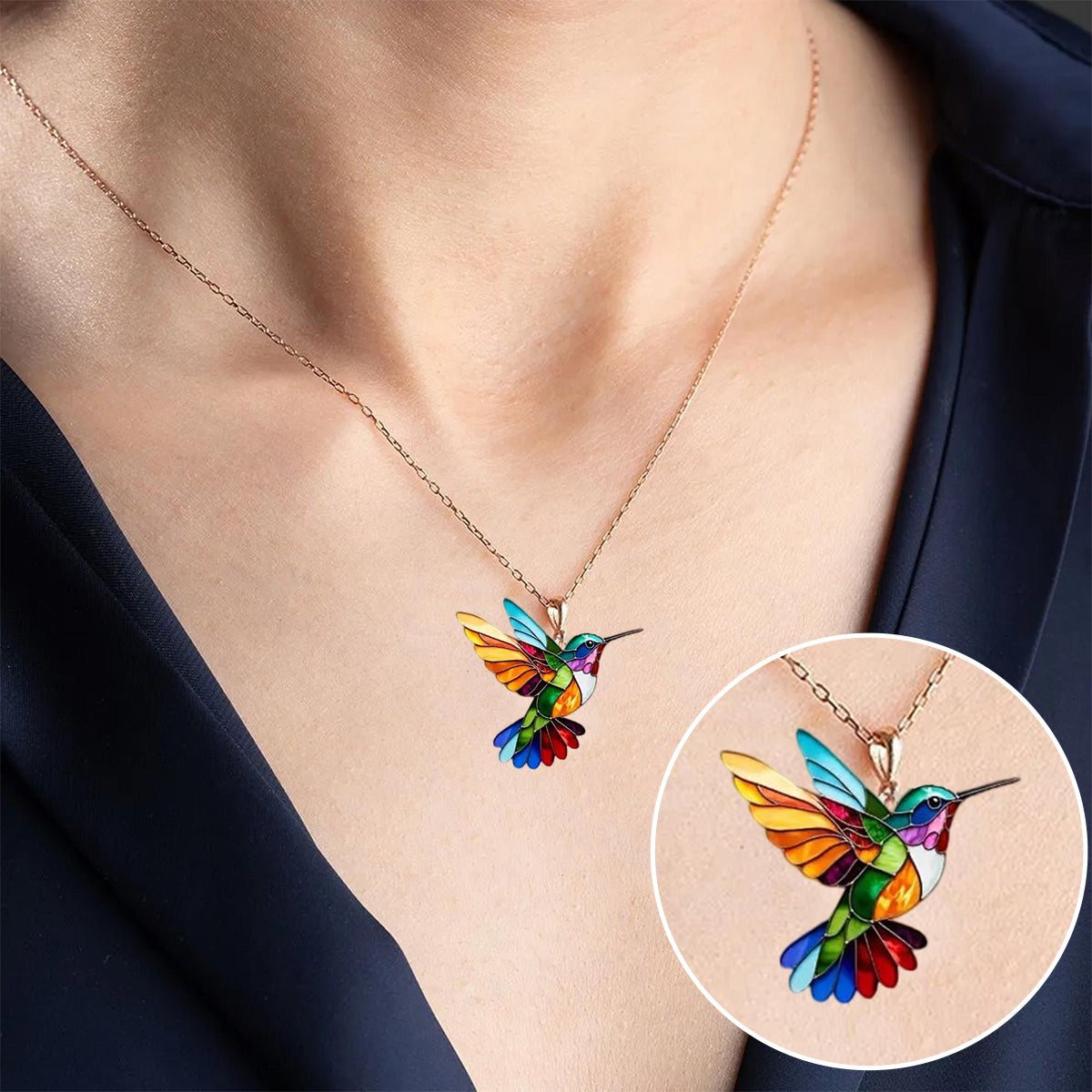 Eha | Elegantný Náhrdelník s Kolibríkom