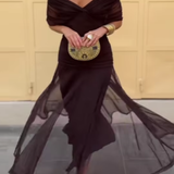 Louise | Elegantné Maxi Šaty s V-výstrihom