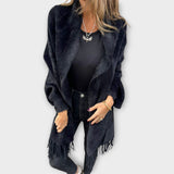 Maris | Wrap with Knitted Fringes
