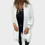 Maris | Wrap with Knitted Fringes