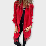 Maris | Wrap with Knitted Fringes