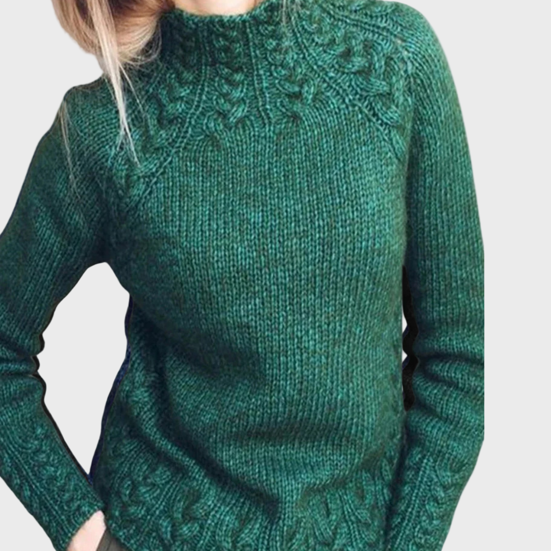 Reeli | Elegantný pletený sveter s vysokým golierom