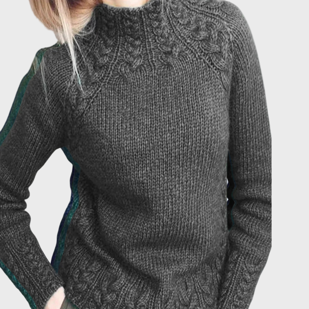 Reeli | Elegantný pletený sveter s vysokým golierom