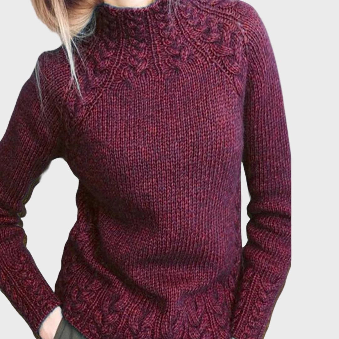 Reeli | Elegantný pletený sveter s vysokým golierom