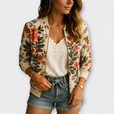 Andreia | Elegantná bomber bunda s kvetinovým motívom