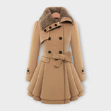 Emma | Elegant Coat with Fur Collar