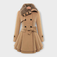 Emma | Elegant Coat with Fur Collar