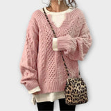 Liilia | Oversized Quilted Knit Sweater