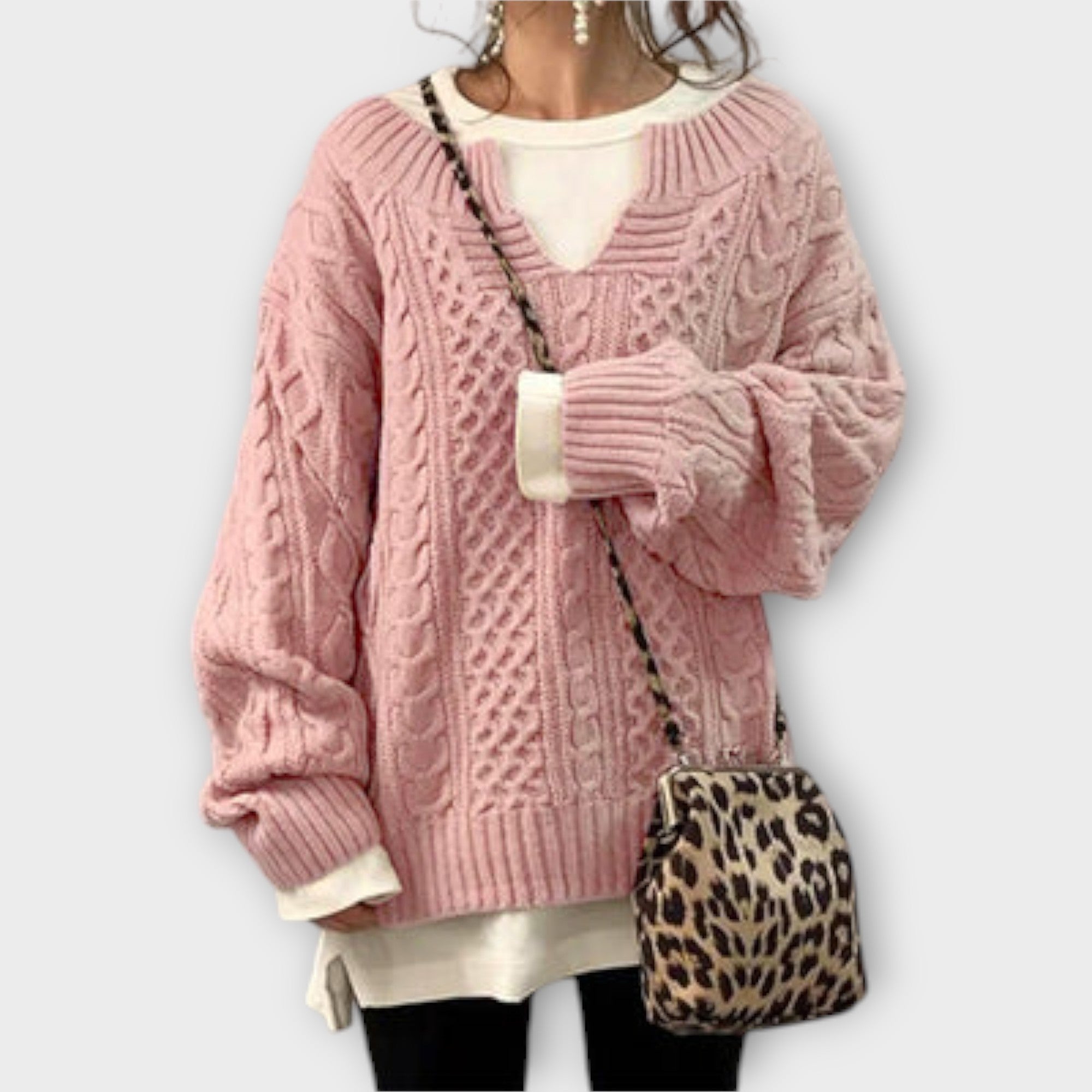 Liilia | Oversized Quilted Knit Sweater
