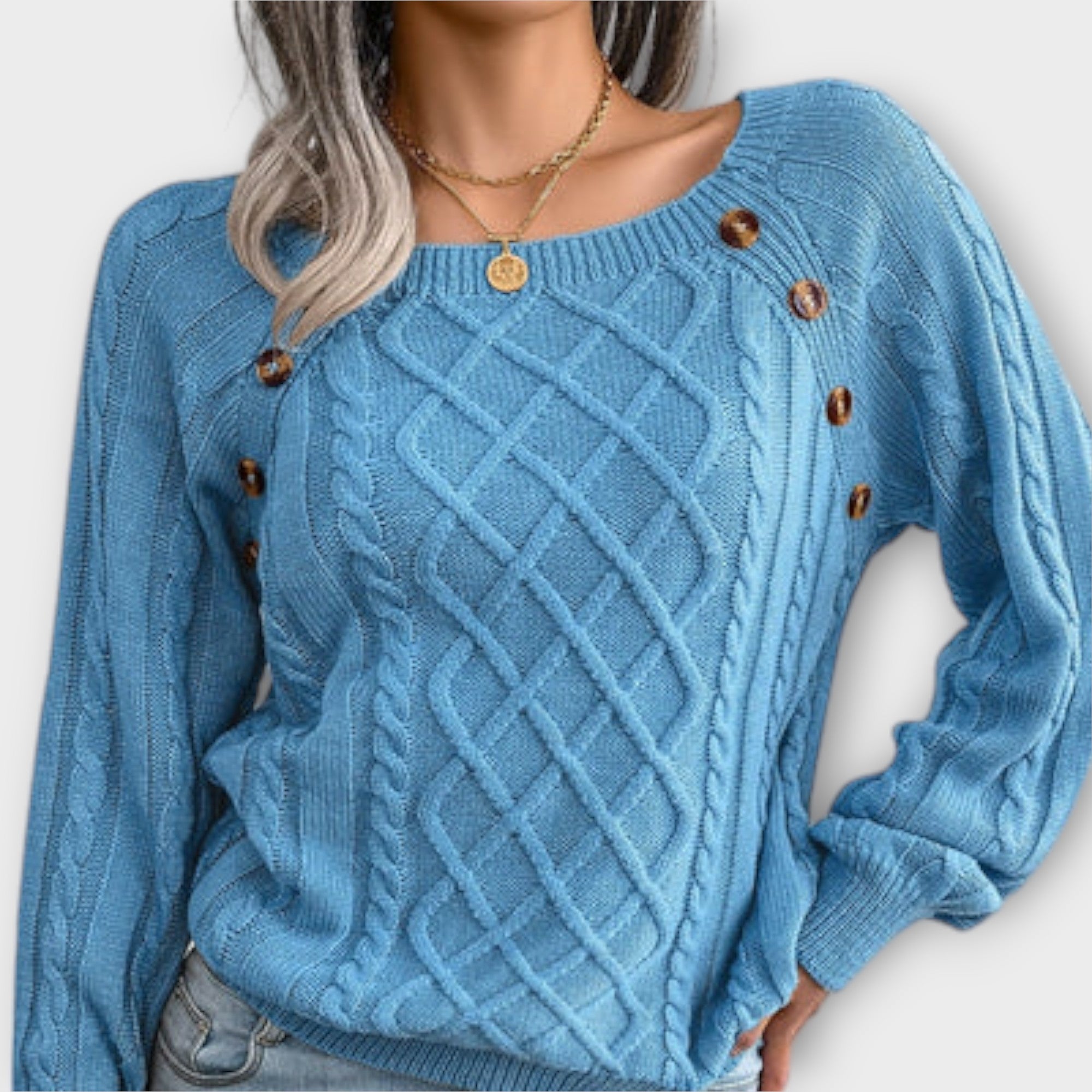 Malia | Pletený sveter s gombíkmi