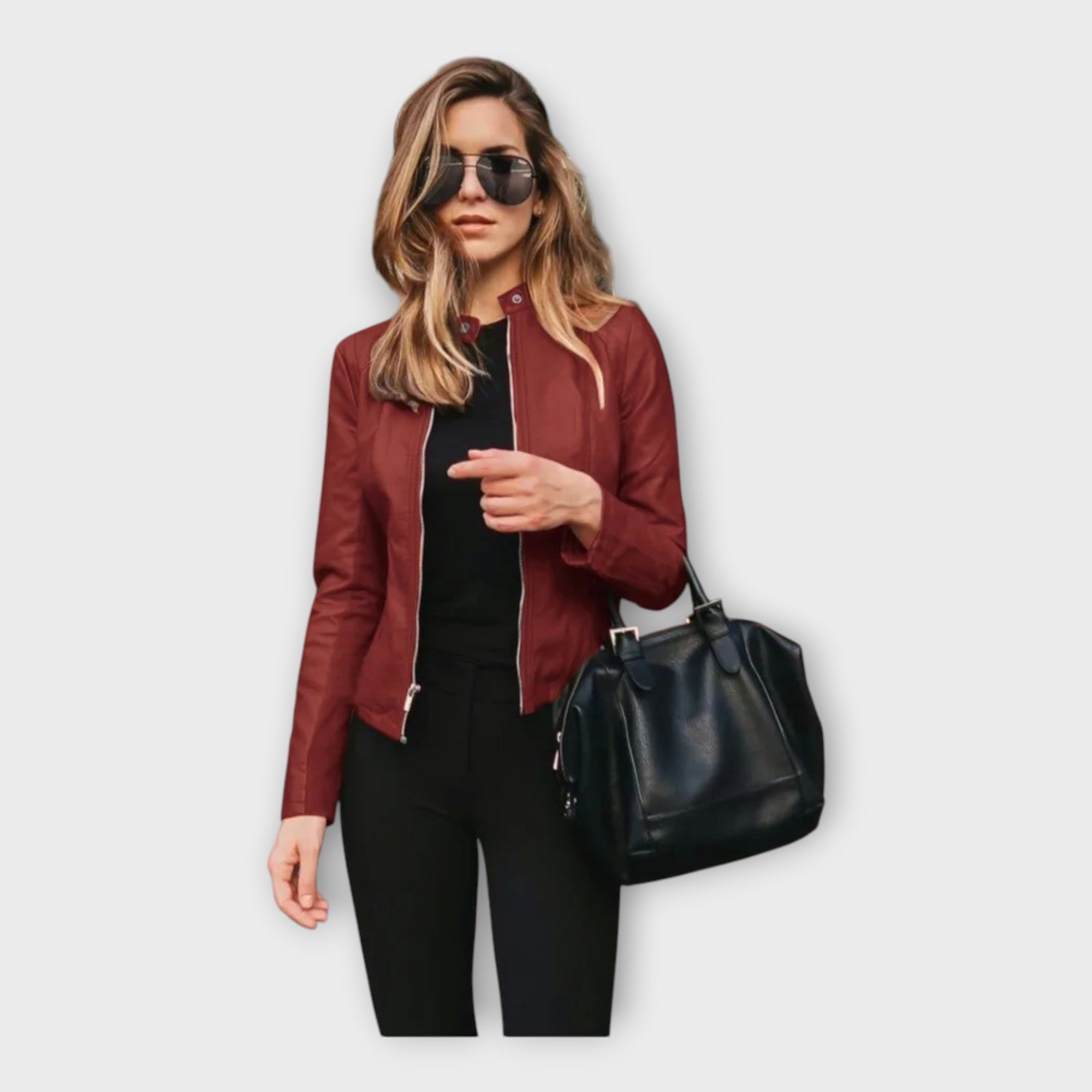 Johanna | Kožená bunda s trendy střihem