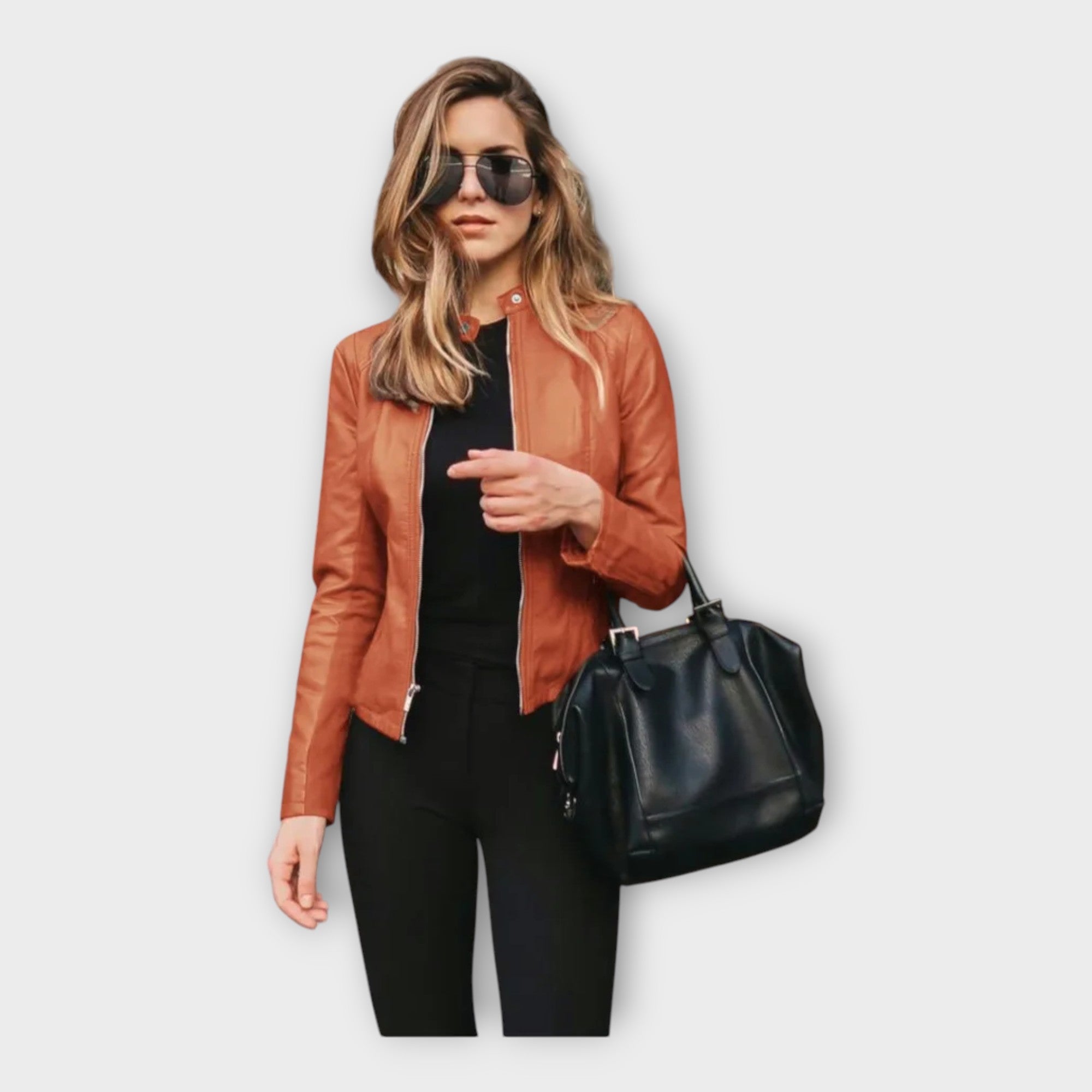 Johanna | Kožená bunda s trendy střihem
