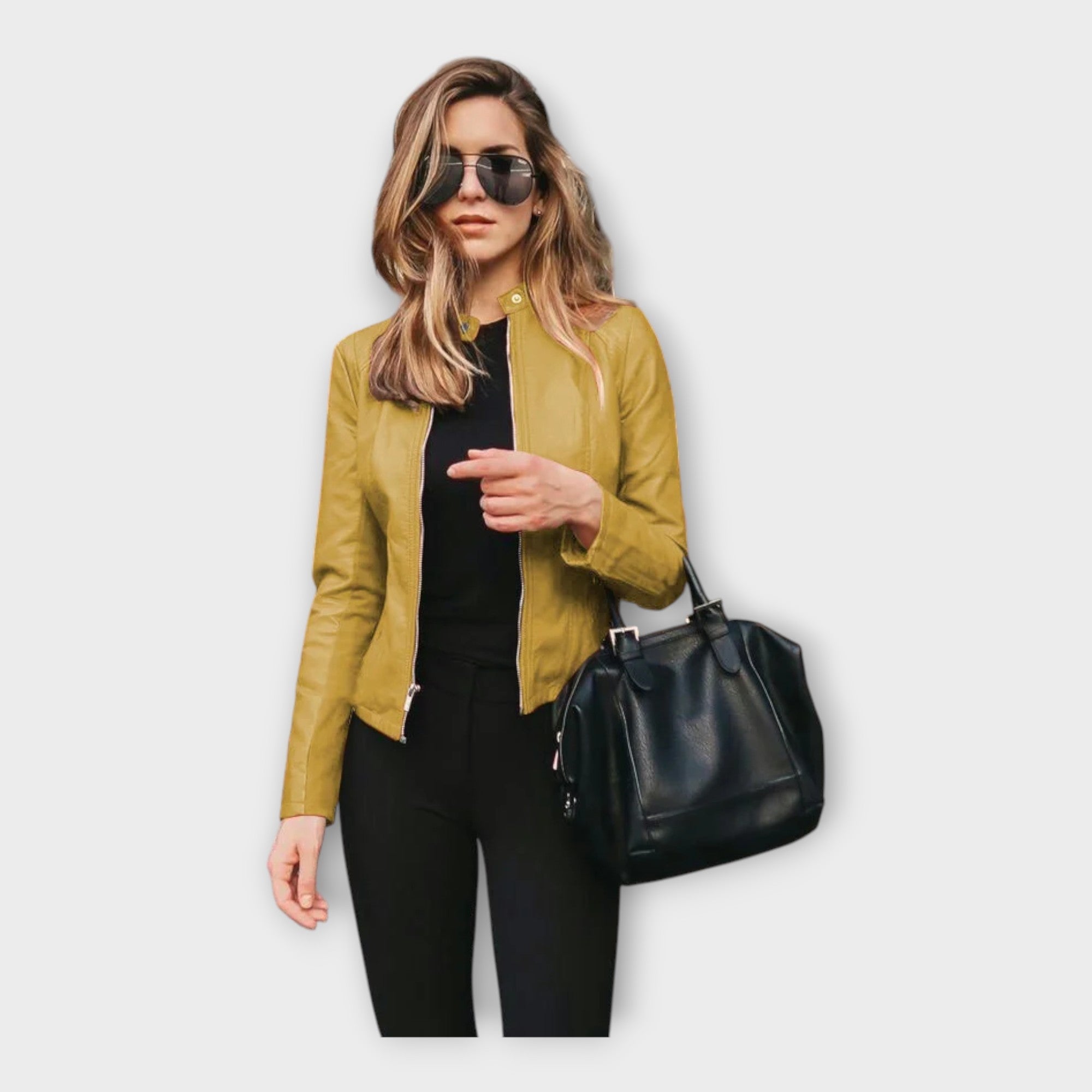 Johanna | Kožená bunda s trendy střihem