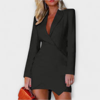 Gabriela | Elegantné Blazer Šaty s Hlbokým Výstrihom