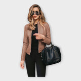 Johanna | Kožená bunda s trendy střihem