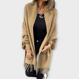 Maris | Wrap with Knitted Fringes