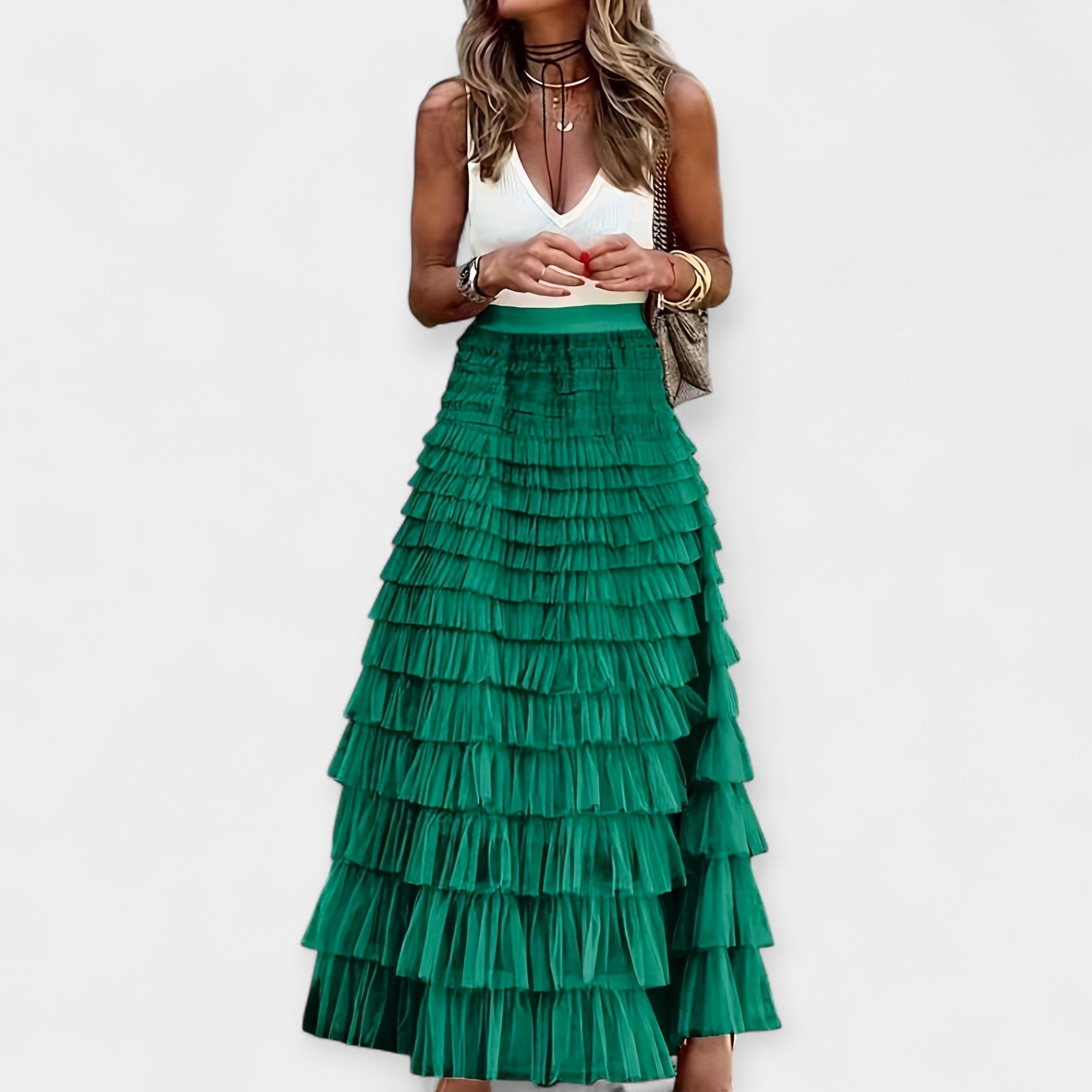 Nina | Boho sukňa s rybárskym lemom