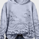 Sigrid | Čipkovaná mikina s kapucňou Niidurozová