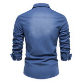 Rasmus | Riflová košeľa slim fit