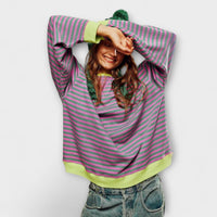 "Maarja | Pruhovaný oversized sveter" can be rewritten as "Maarja | Oversized pruhovaný sveter".