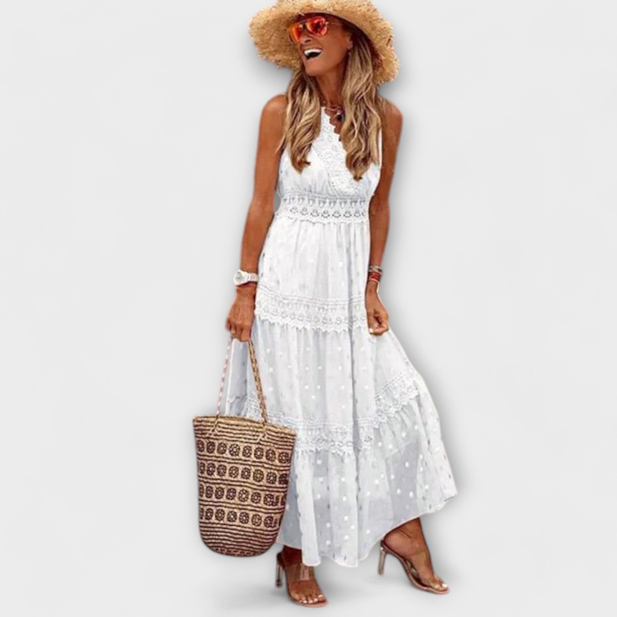 Lola | Bohemian Lace Maxi Dress