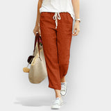 Sabina | Kerged Cotton Trousers