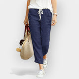 Sabina | Kerged Cotton Trousers